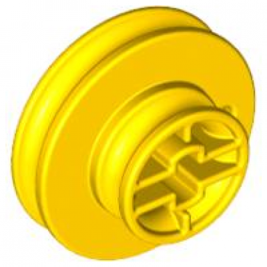 yellow duplo technic wedge belt pulley