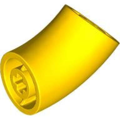 yellow brick round 2 x 2 d 45 degrees elbow 25.5mm standing height