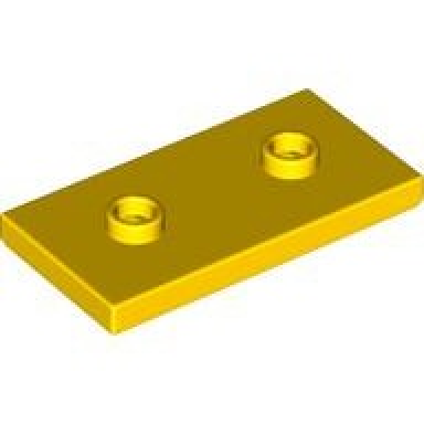 yellow plate modified 2 x 4 with 2 studs double jumper