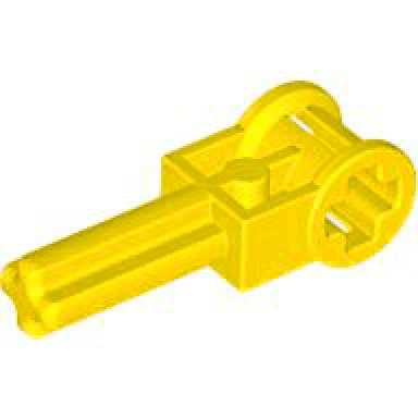 yellow technic axle 2l with reverser handle axle connector