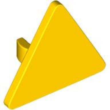 yellow road sign 2 x 2 triangle with open o clip