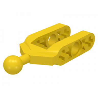 yellow technic steering knuckle arm with tow ball