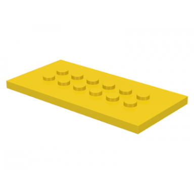 yellow plate modified 4 x 8 with studs in center