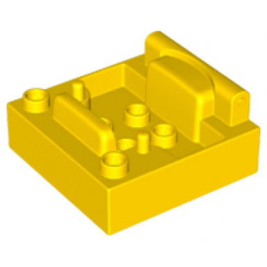 yellow duplo vehicle body 4 x 4 with seat and dashboard