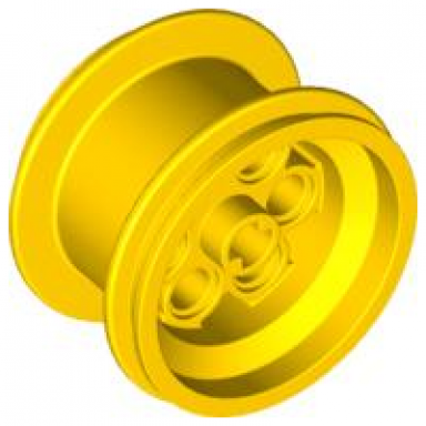 yellow wheel 36.8mm d x 26mm vr with axle hole