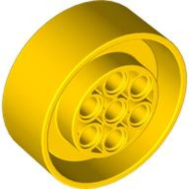 yellow wheel 41mm d x 15mm technic