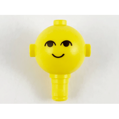 yellow homemaker figure maxifigure head with black eyes and smile pattern