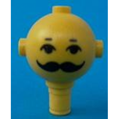 homemaker figure maxifigure head with black eyes eyebrows and moustache pattern