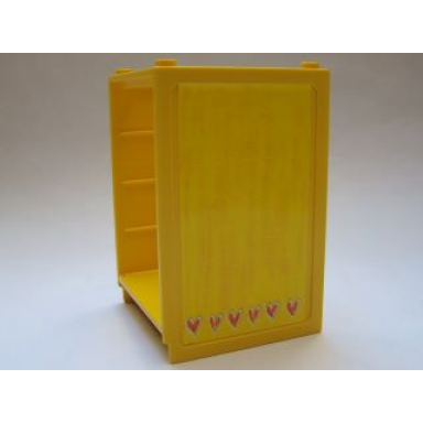 yellow scala dresser without top with hearts pattern sticker - set 3142