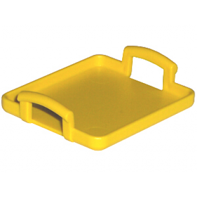 yellow scala utensil tray with handles 5 x 4 x 1