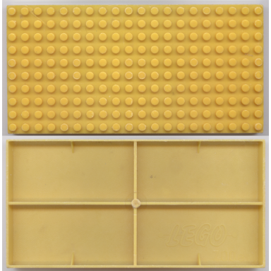 yellow brick 10 x 20 without bottom tubes with cross support and 4 side supports early baseplate