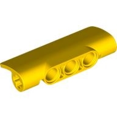 yellow technic panel curved 2 x 5 x 1
