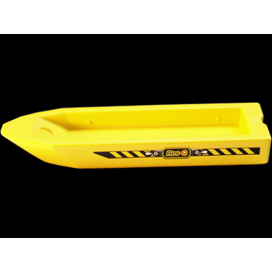 yellow boat hull unitary 32 x 10 x 1 2 3 base with res-q pattern