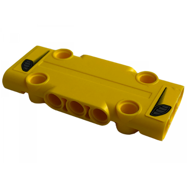 yellow technic panel plate 3 x 7 x 1 with air intake vents pattern on both ends stickers - set 42122