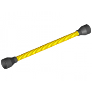 yellow hose flexible 8.5l with black tabless ends fixed