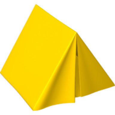 yellow duplo cloth tent with doors