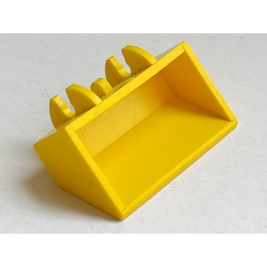 yellow vehicle digger bucket smooth 2 x 4 x 1