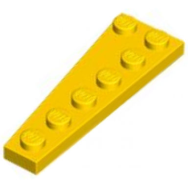 yellow wedge plate 6 x 2 right