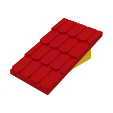yellow fabuland roof support slope 6 x 2 with red fabuland roof slope without chimney hole 787 4323