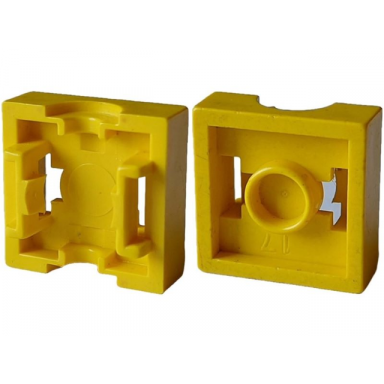 yellow arm holder brick 2 x 2 - bottom part