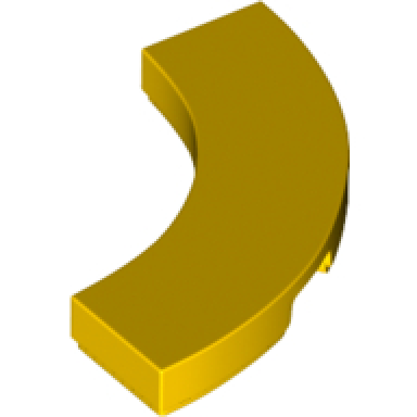 yellow tile round corner 3 x 3 macaroni