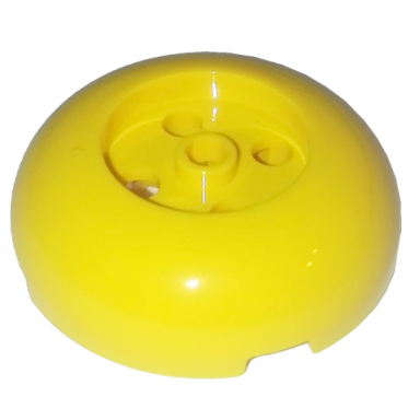 yellow brick round 4 x 4 dome top with 2 x 2 recessed center