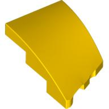 yellow wedge 3 x 2 left no studs