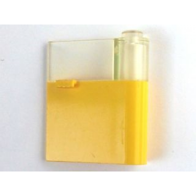yellow door 1 x 3 x 3 right with horizontal handle with molded trans-clear window pattern