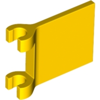 yellow flag 2 x 2 square with flared edge