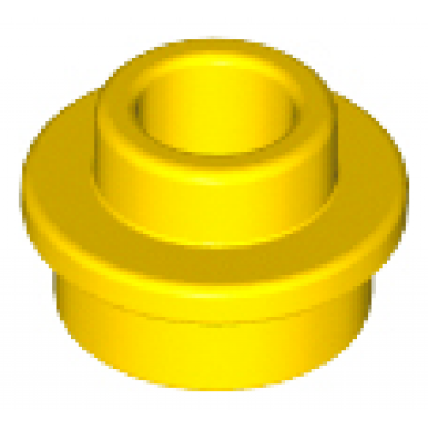 yellow plate round 1 x 1 with open stud