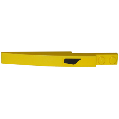 yellow slope curved 10 x 1 with black vent on yellow background pattern model left sticker - set 75870