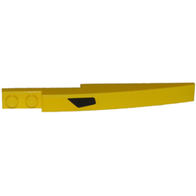 yellow slope curved 10 x 1 with black vent on yellow background pattern model right sticker - set 75870