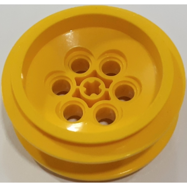 yellow wheel 43.2mm d x 18mm - flush axle stem