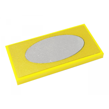 yellow tile 2 x 4 with gold framed oval mirror pattern sticker - set 71040