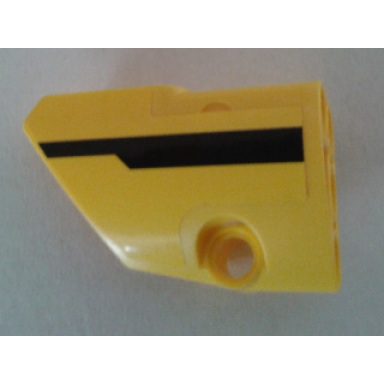 yellow technic panel fairing 1 small smooth short side a with black stripe pattern sticker - set 8053