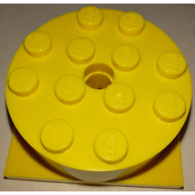 yellow turntable 4 x 4 x 1 1 3 with yellow square base locking 87081 61485