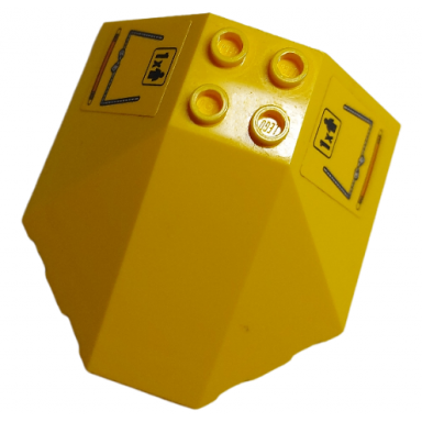 yellow windscreen 6 x 6 x 2 canopy with number 1 figure zipper and orange handle pattern on both sides stickers - set 60164