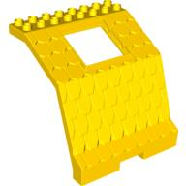 yellow duplo roof sloped 8 x 8 x 6 with 3 x 3 opening