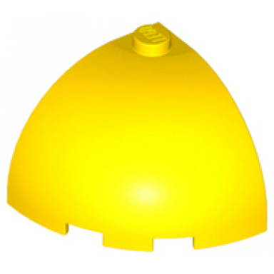 yellow brick round corner 3 x 3 x 2 dome top