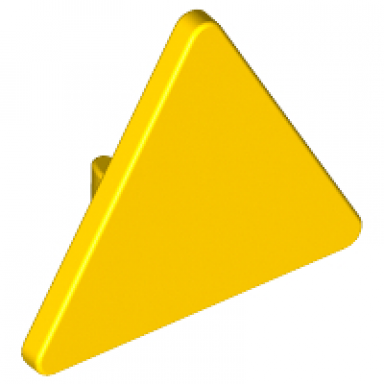yellow road sign 2 x 2 triangle with clip