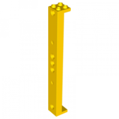 yellow support 2 x 2 x 13 with 5 pin holes