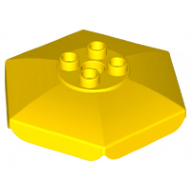 yellow duplo umbrella top with axle hole