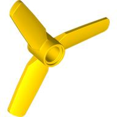 yellow propeller 3 blade 5 diameter