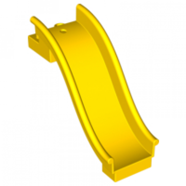 yellow duplo slide straight with two studs at top end