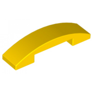 yellow slope curved 4 x 1 x 2 3 double