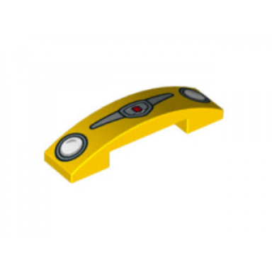 yellow slope curved 4 x 1 x 2 3 double with headlights and grille pattern cars luigi