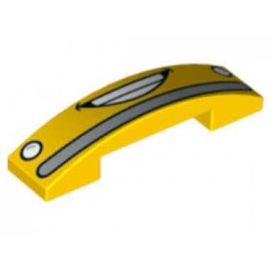 yellow slope curved 4 x 1 x 2 3 double with blinkers open mouth smile and bumper pattern cars luigi