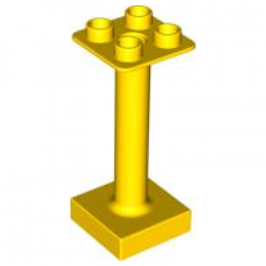 yellow duplo support column 2 x 2 x 4 round