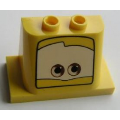 yellow windscreen 2 x 3 x 2 with 2 x 4 base with eyes on white background pattern 3