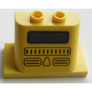 yellow windscreen 2 x 3 x 2 with 2 x 4 base with grille and window pattern